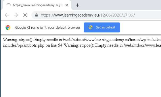 Redirector page as part of a phishing mail chain